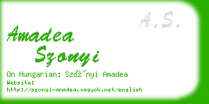 amadea szonyi business card
